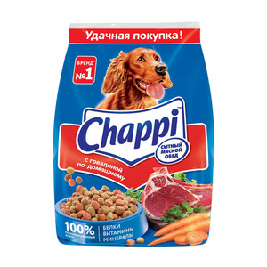 Сухой корм для собак, Chappi, говядина, 600 г