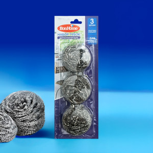 Набор губок металлических, BonHome, 3 шт.