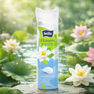 Ватные диски, Bella Flowers, 120 шт.