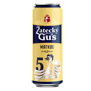 Пиво, Zatecky Gus 5, мягкое, 4%, 0,43 л