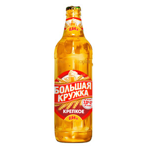 Пиво, Большая кружка, крепкое, 7%, 0,64 л