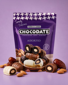 Финики с миндалем в шоколаде, Chocodate, ассорти, 100 г