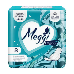 Гигиенические прокладки "Ultra Normal", Meggi, 8 шт.