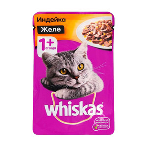 Корм для кошек, Whiskas, желе индейка, 85 г