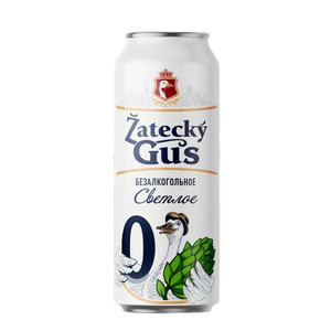 Пиво безалкогольное, Zatecky Gus, светлое, 0,5% 0,43 л, жестяная банка
