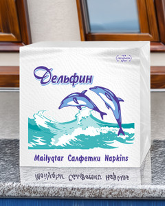 Салфетки бумажные, Дельфин, 70 шт.