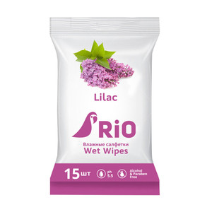 Влажные салфетки, Rio, 15 шт., в ассортименте
