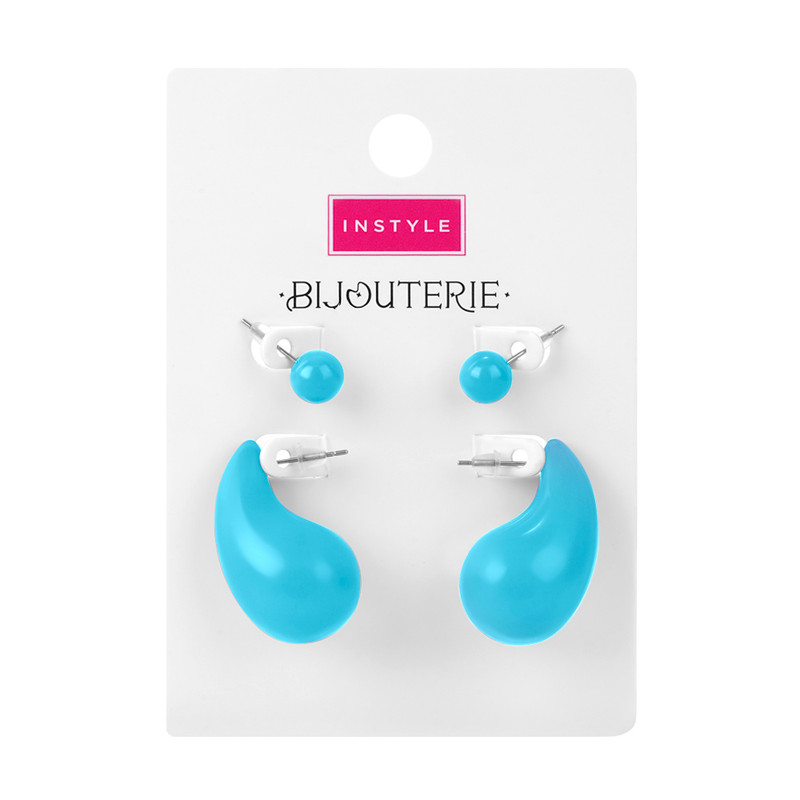 Серьги, INSTYLE, 2 пары, в ассортименте