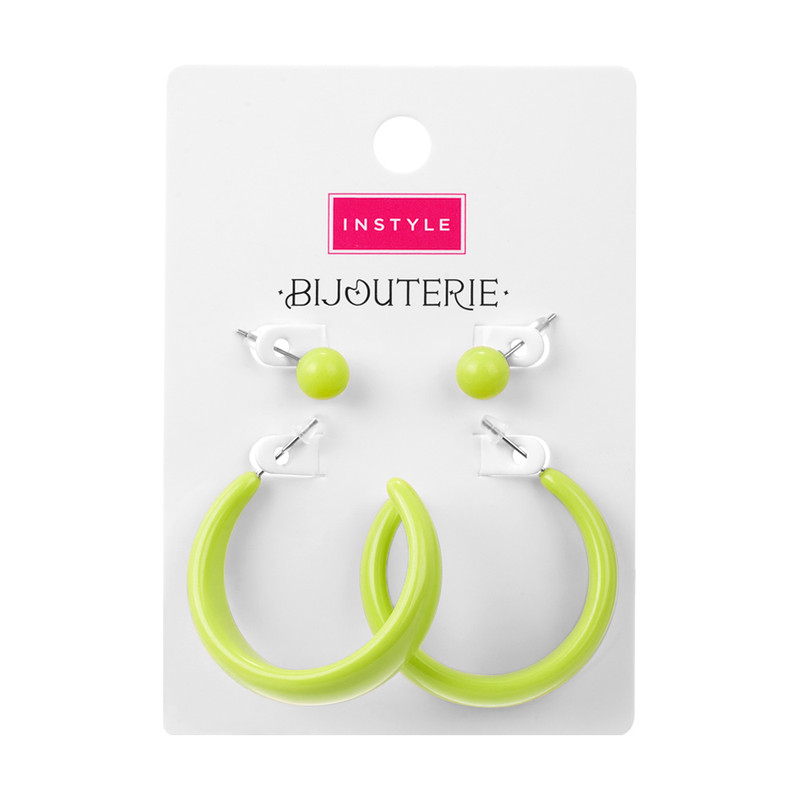 Серьги, INSTYLE, 2 пары, в ассортименте