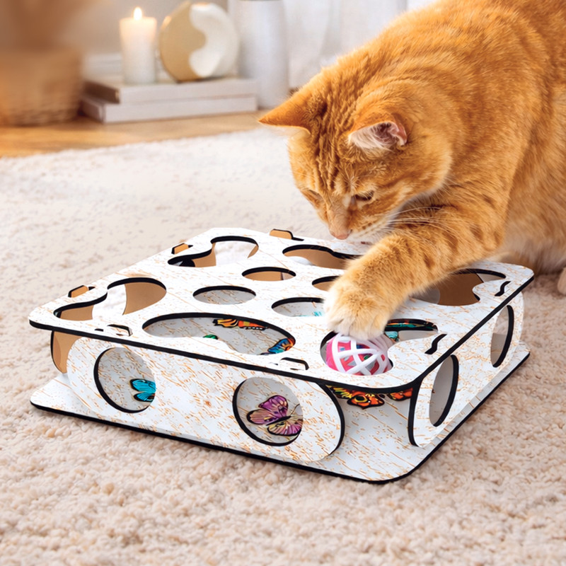 Игрушка для кота с мячиком, Pet Club, в ассортименте