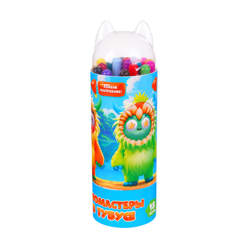 Фломастеры в тубусе, Kid's Fantasy, 18 шт., в ассортименте