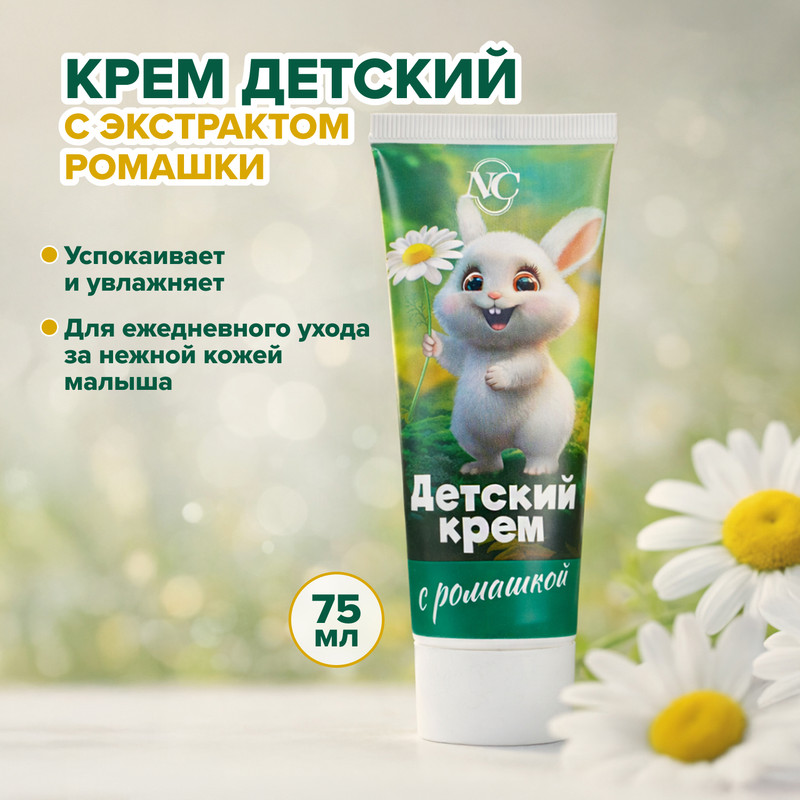 Крем детский с экстрактом ромашки, Невская Косметика, 75 мл, в ассортименте