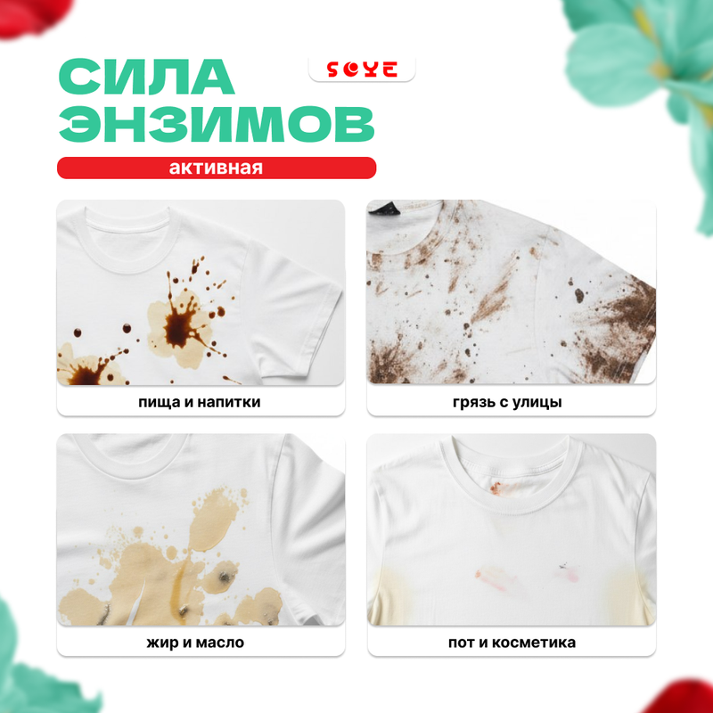 Гель-концентрат для стирки "Сила энзимов", SOYE, 3 л
