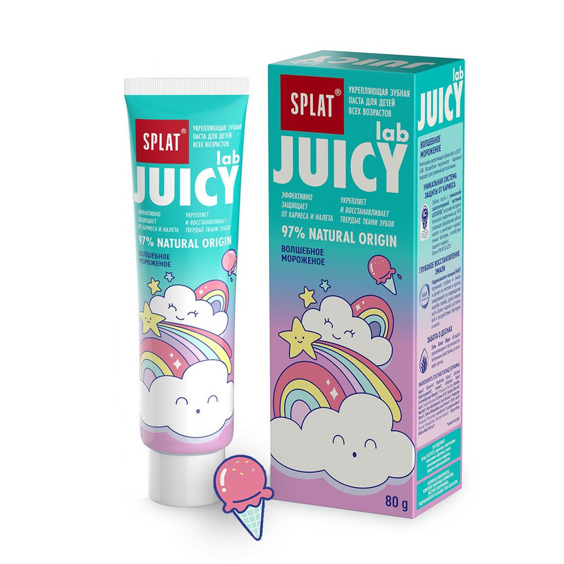 Детская зубная паста, Splat, 80 г, в ассортименте