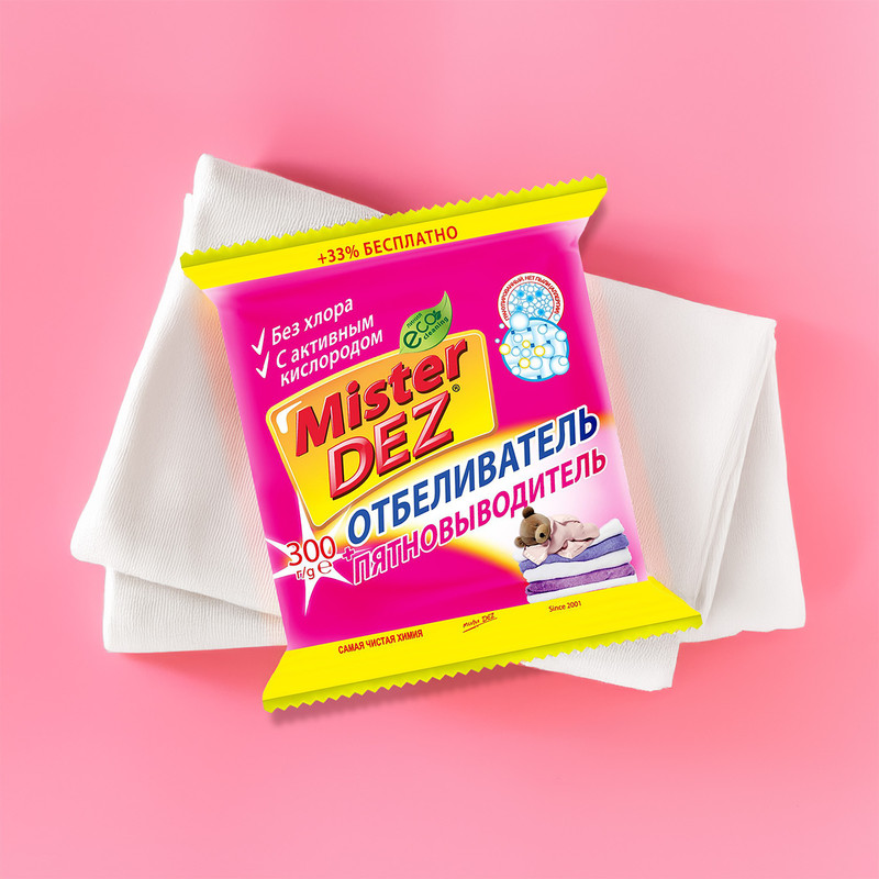 Отбеливатель-пятновыводитель, MISTER DEZ, 300 г