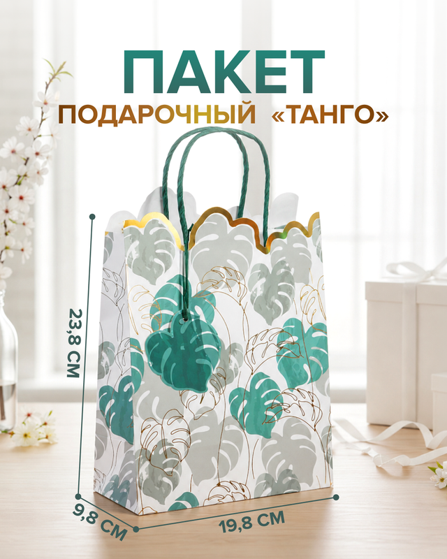Пакет подарочный "Танго", PARTY, в ассортименте