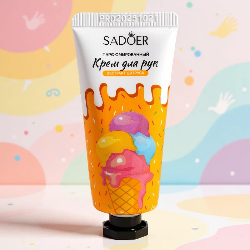 Набор парфюмированных кремов для рук "ICE CREAM", SADOER, 5 шт. х 20 г