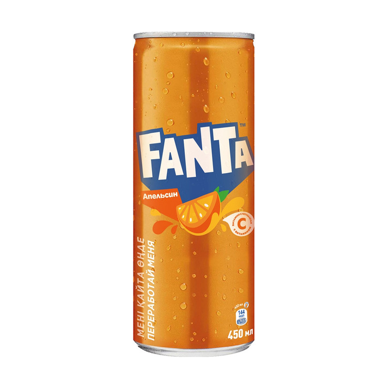 Напиток газированный, Fanta, апельсин, 450 мл