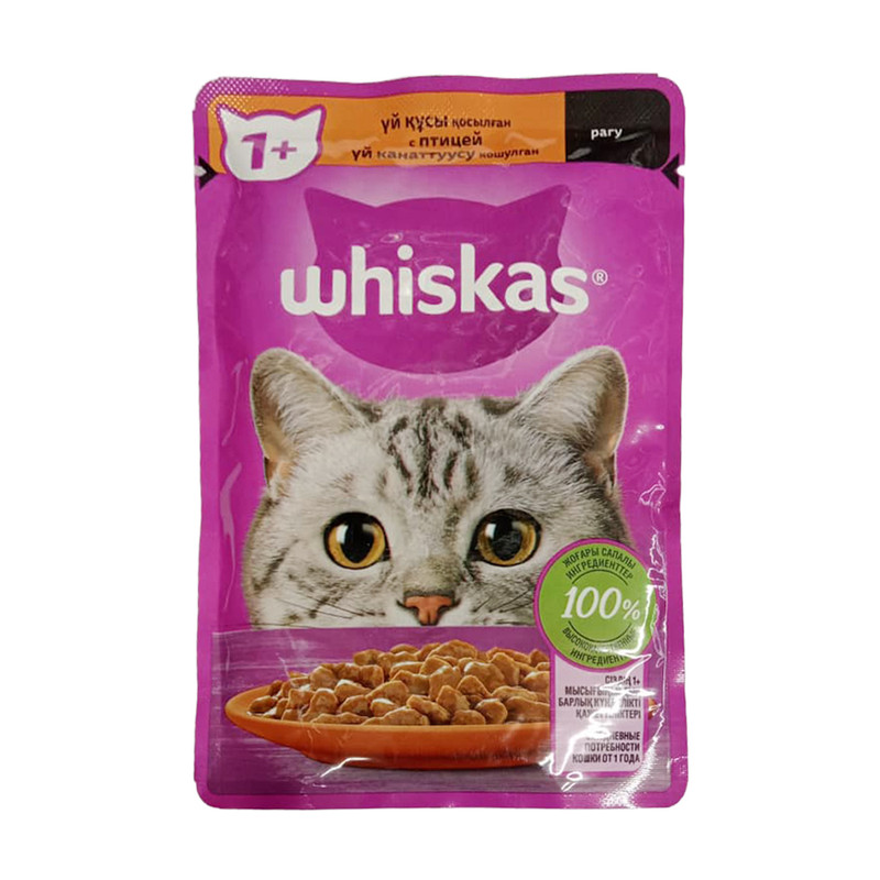 Корм для кошек "Рагу из домашней птицы", Whiskas, 85 г
