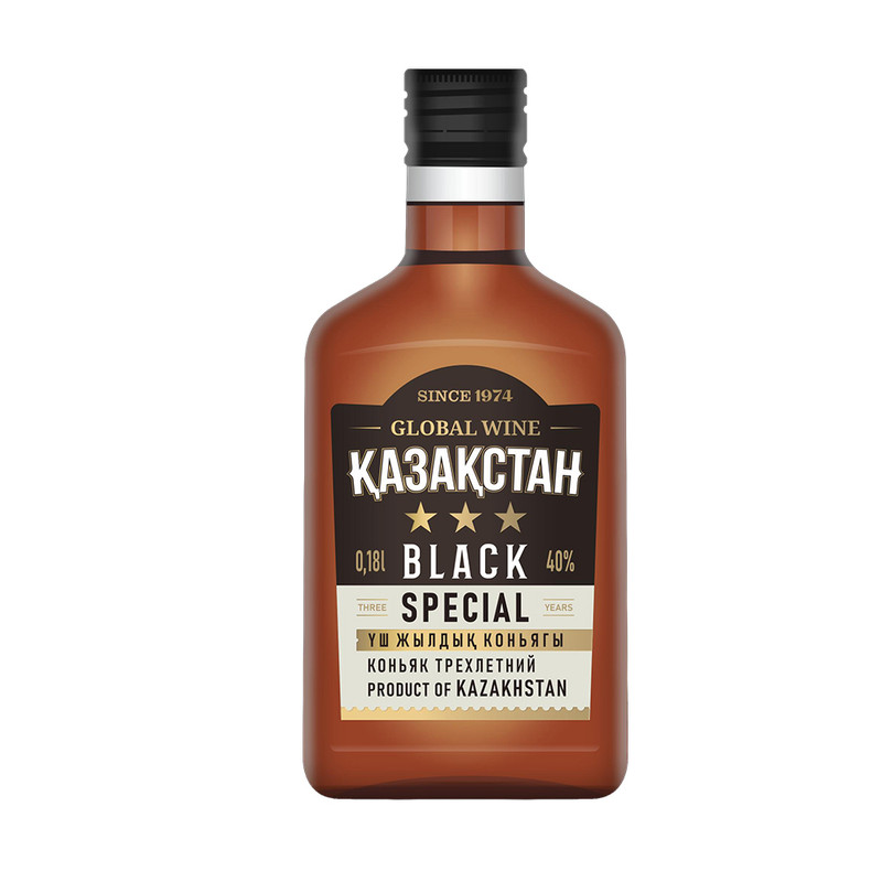 Коньяк "Black Special", Казахстан, 40%, 180 мл