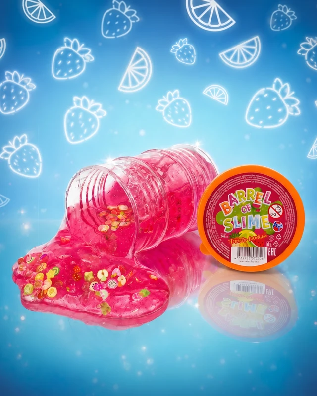 Игрушка "Бочка слайма", 240 мл