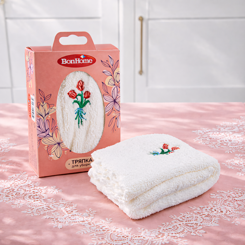 Тряпка для уборки, BonHome, 40х40 см, в ассортименте