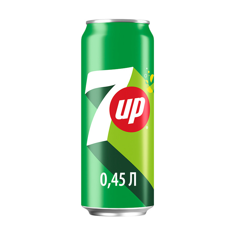 Напиток газированный, 7UP, 0,45 л