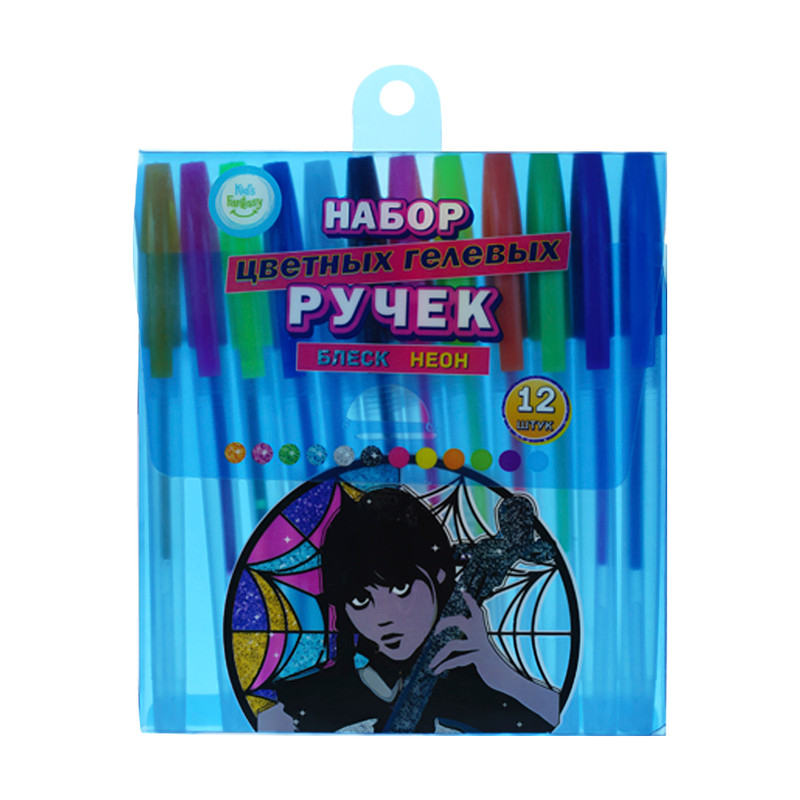 Набор цветных гелевых ручек, Kid`s Fantasy, 12 шт., в ассортименте