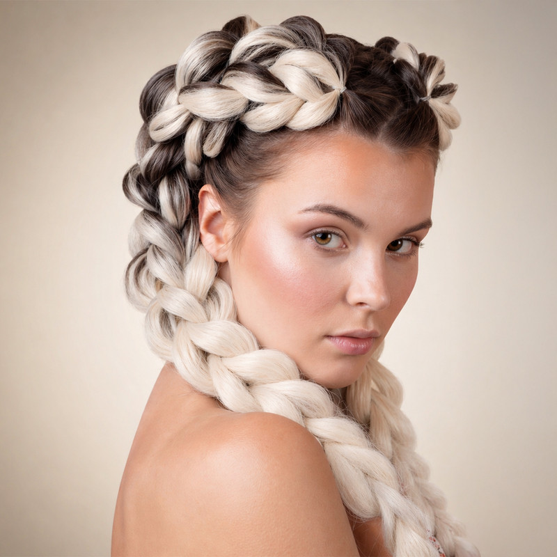 Канекалон (искусственные волосы), 100 г, 130 см, в ассортименте