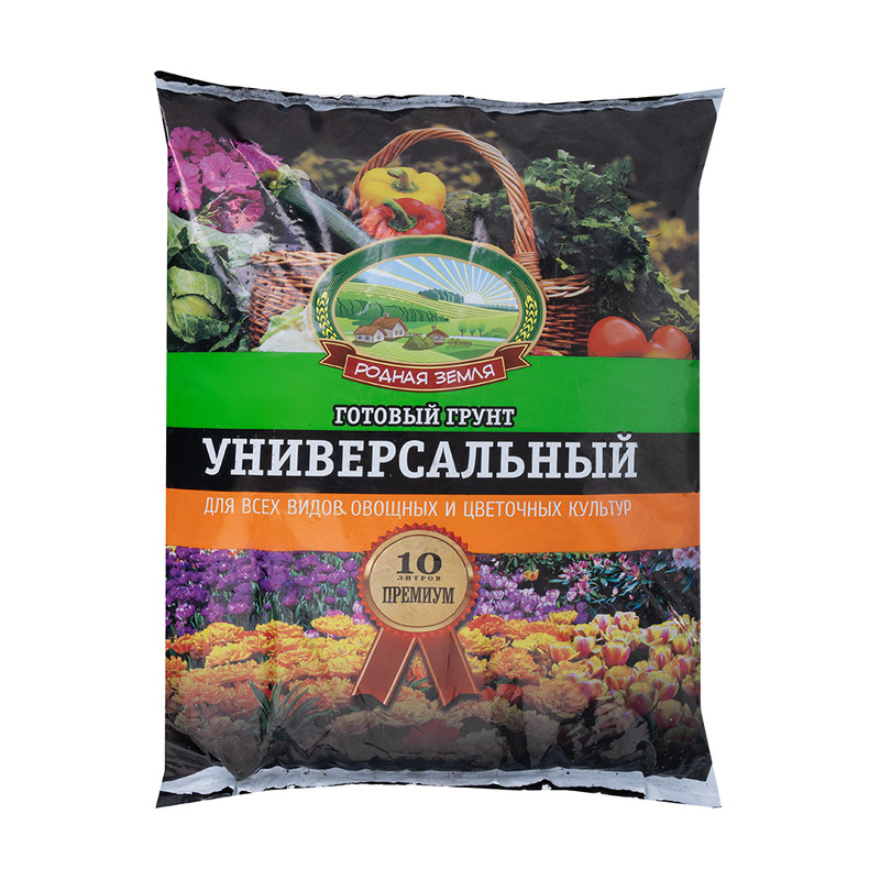Грунт, Родная земля, 10 л, в ассортименте