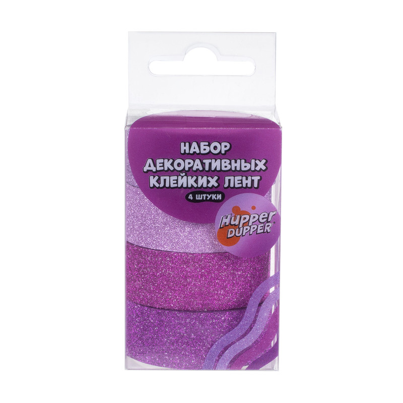 Набор декоративных клейких лент, Hupper Dupper, 4 шт., в ассортименте