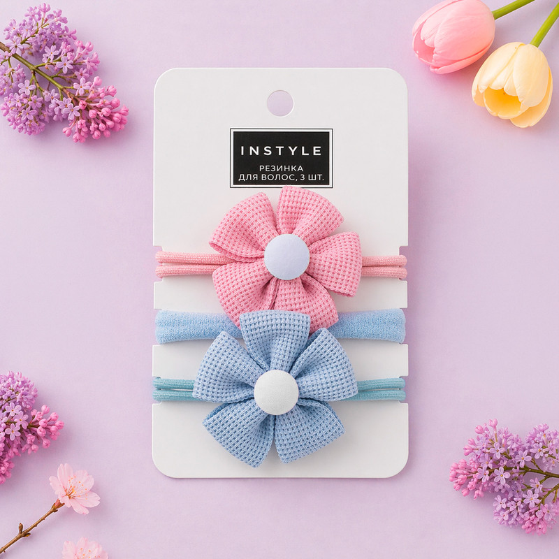 Резинка для волос, INSTYLE, 3 шт., в ассортименте