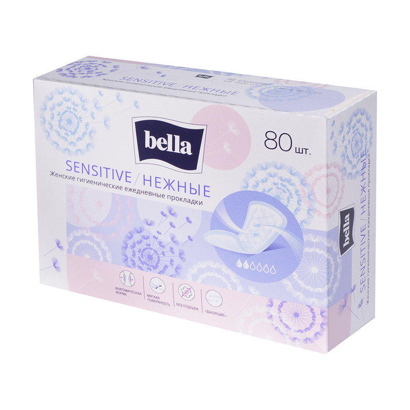 Прокладки ежедневные "SENSITIVE", Bella, 80 шт.