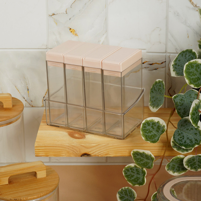 Набор банок на подставке, O’Kitchen, 160 мл, 4 шт., в ассортименте
