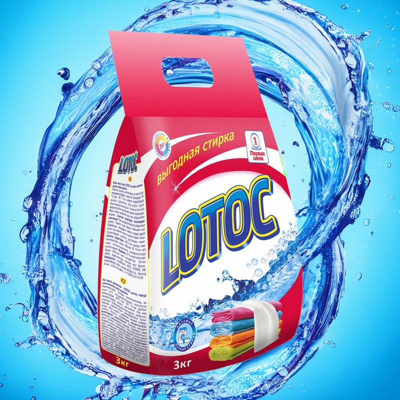 Стиральный порошок, LOTOC, 3 кг