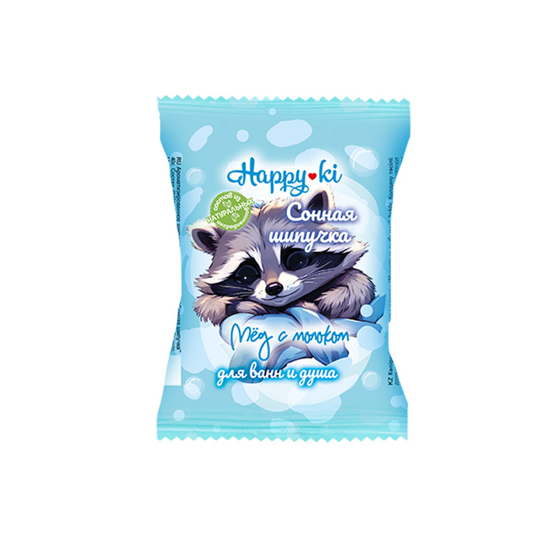 Шипучее средство для ванн, Happyki, 40 г, в ассортименте
