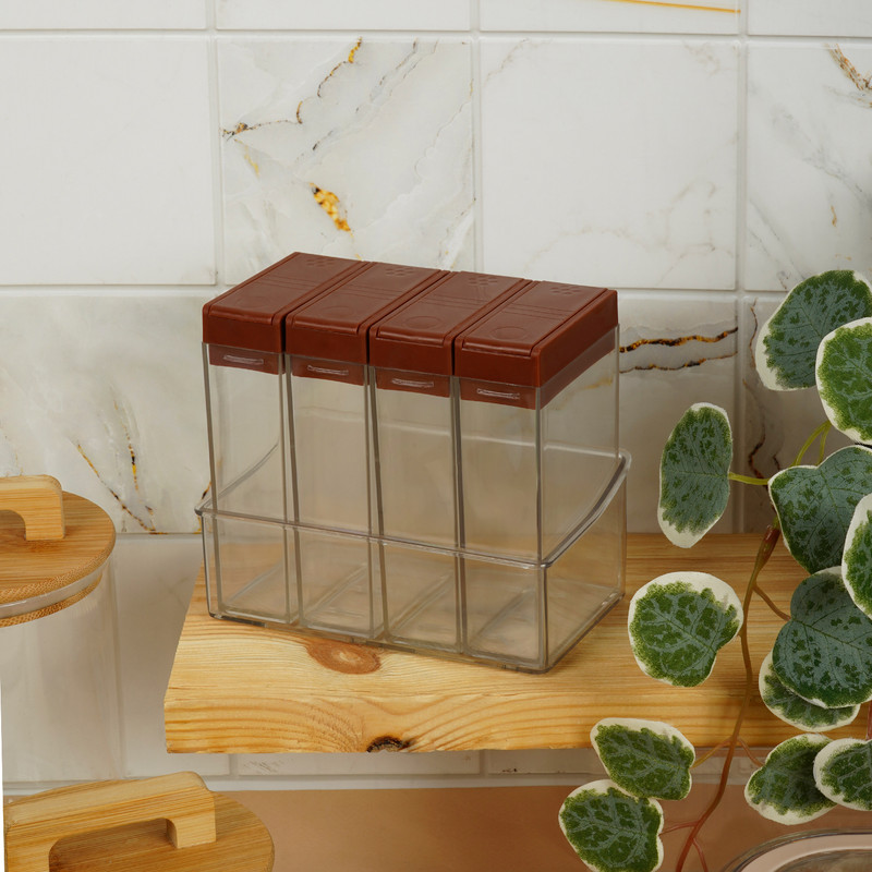 Набор банок на подставке, O’Kitchen, 160 мл, 4 шт., в ассортименте