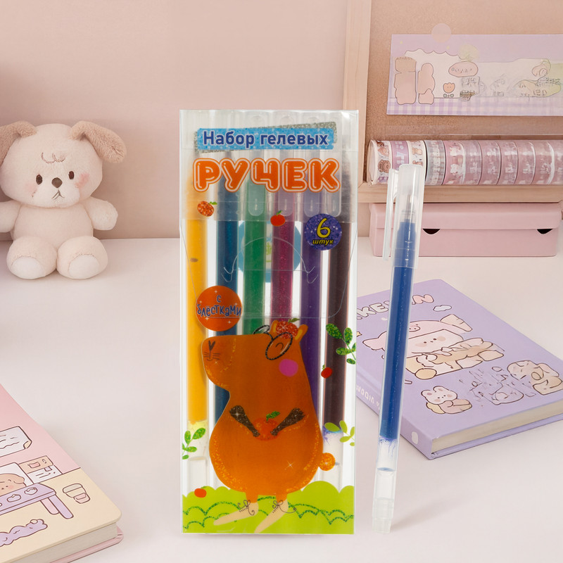 Набор гелевых ручек, Kid's Fantasy, 6 шт., в ассортименте