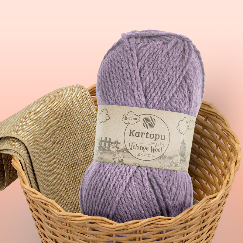 Пряжа для ручного вязания "Melange Wool", Kartopu, 100 г, 170 м, в ассортименте