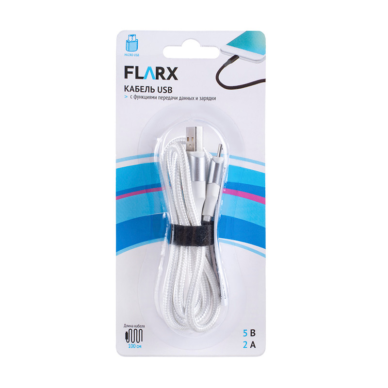 Кабель USB, FLARX, 100 см, в ассортименте
