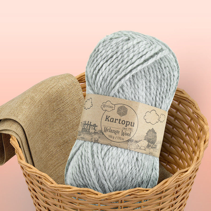 Пряжа для ручного вязания "Melange Wool", Kartopu, 100 г, 170 м, в ассортименте