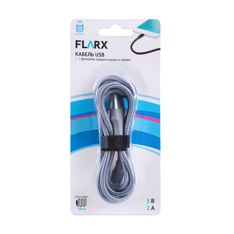 Кабель USB, FLARX, 100 см, в ассортименте