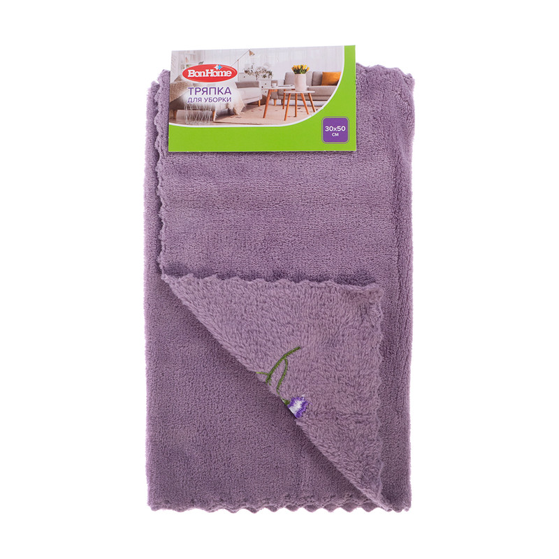 Тряпка для уборки, BonHome, 30х50 см, в ассортименте