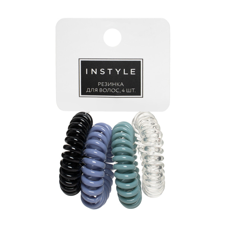 Резинка для волос, INSTYLE, 4 шт., в ассортименте