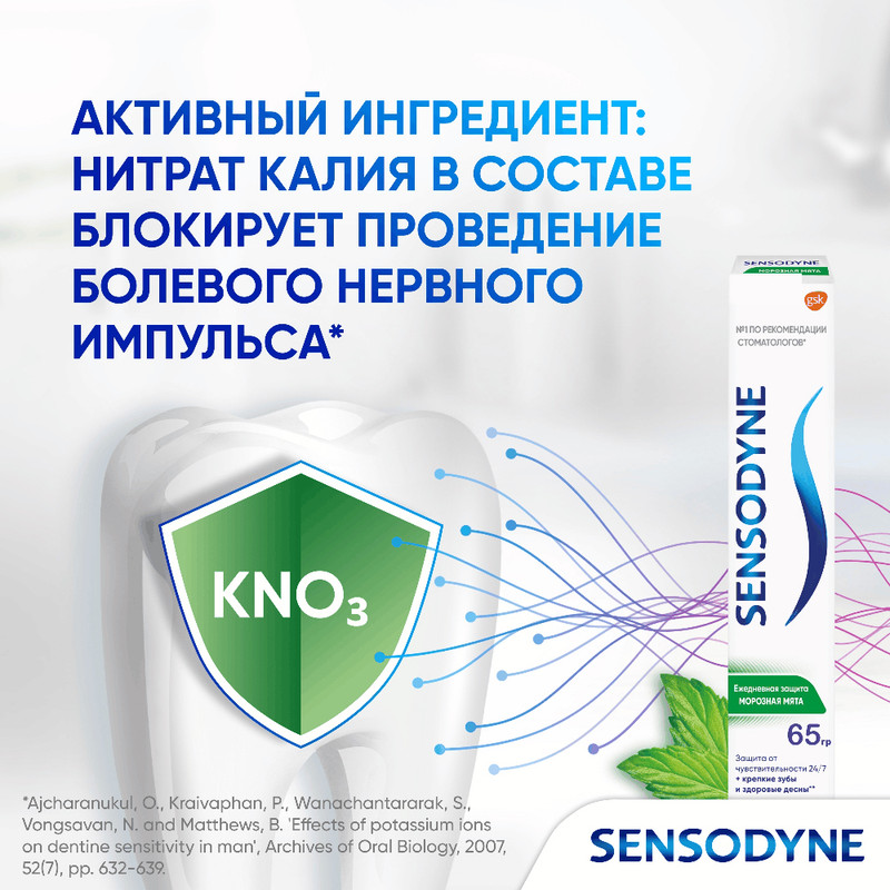 Зубная паста "Ежедневная защита", SENSODYNE, 65 г