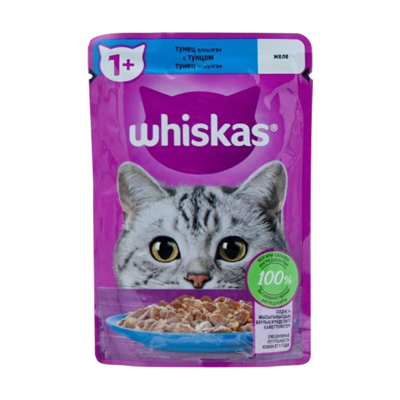 Корм для кошек, Whiskas, желе тунец, 85 г