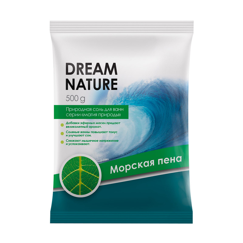Соль для ванн, DREAM NATURE, 500 г, в ассортименте