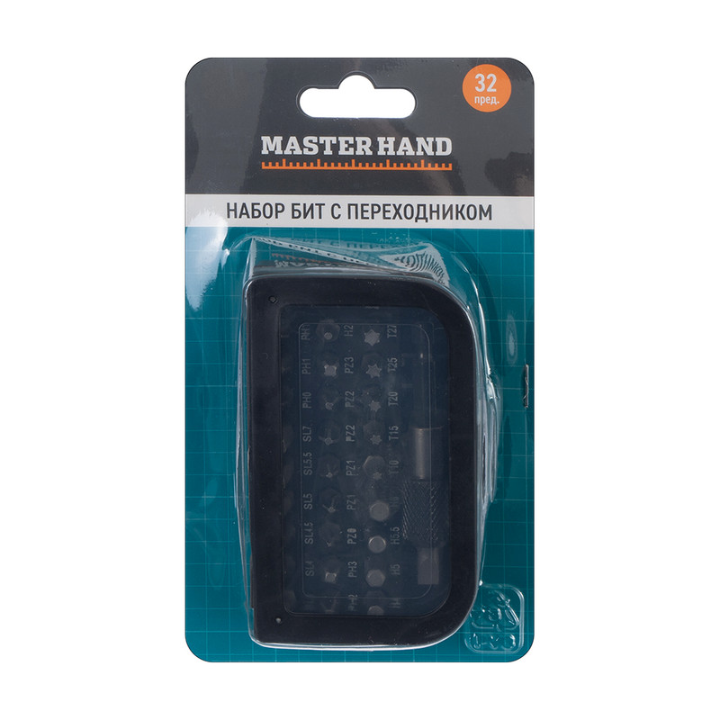 Набор бит с переходником, Master Hand, 32 шт.