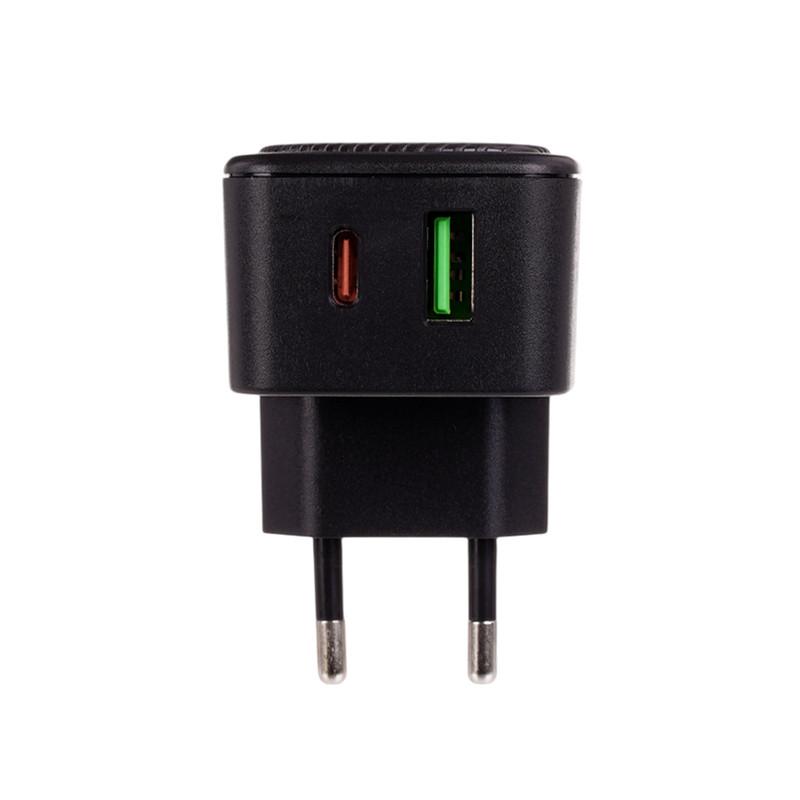 Сетевое зарядное устройство, USB + Type-C, в ассортименте