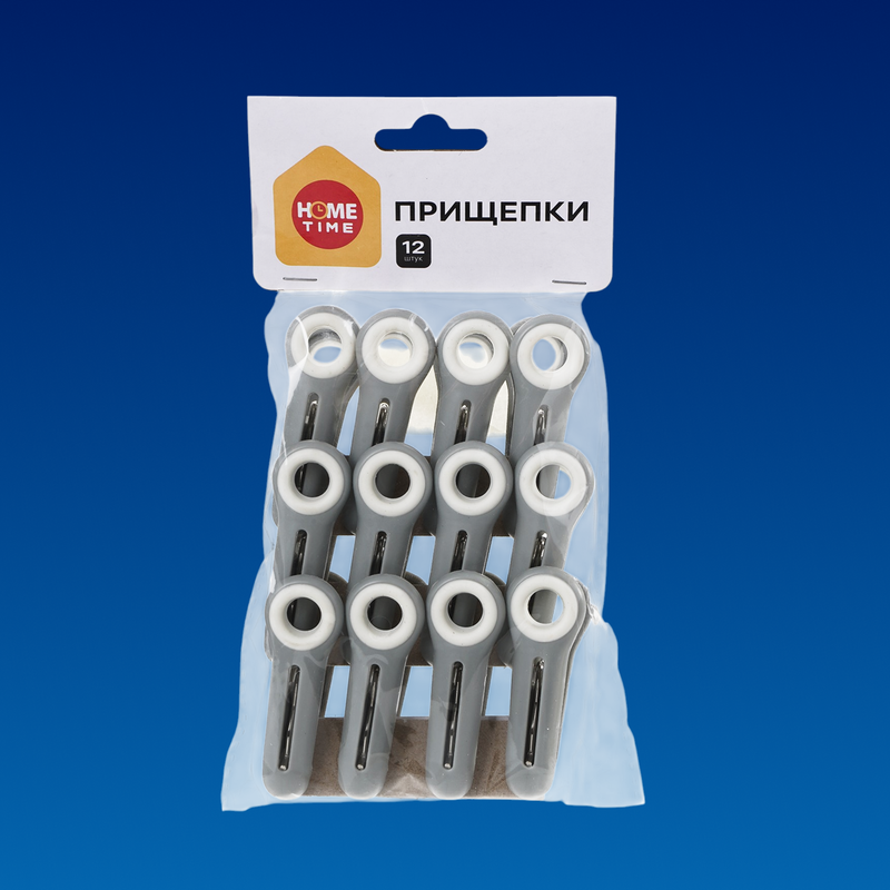 Прищепки, Home Time, 12 шт., в ассортименте